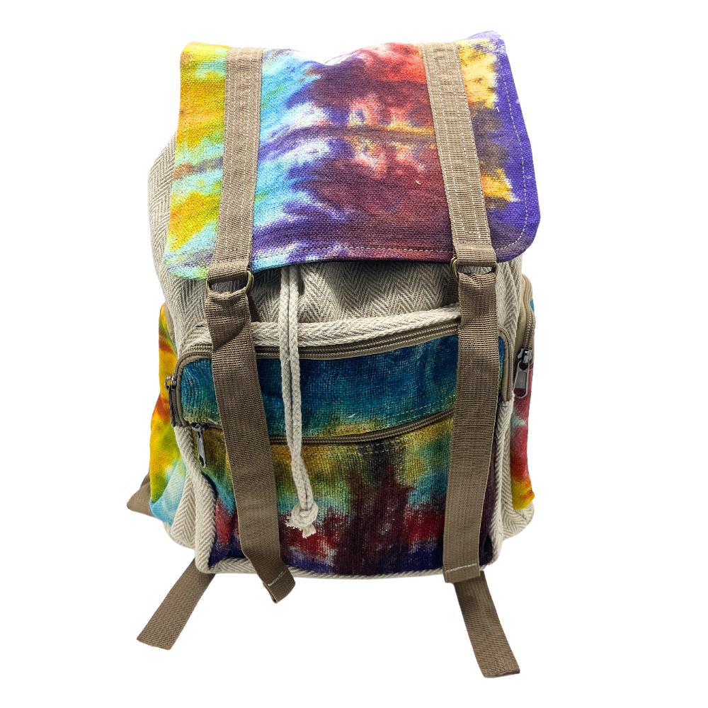 Tiedye Hemp Large Square Backpack