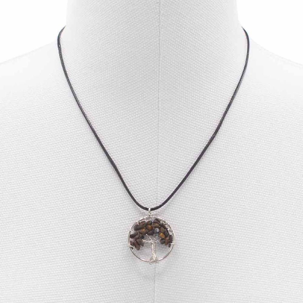 Tree Of Life Pendant - Tiger Eye