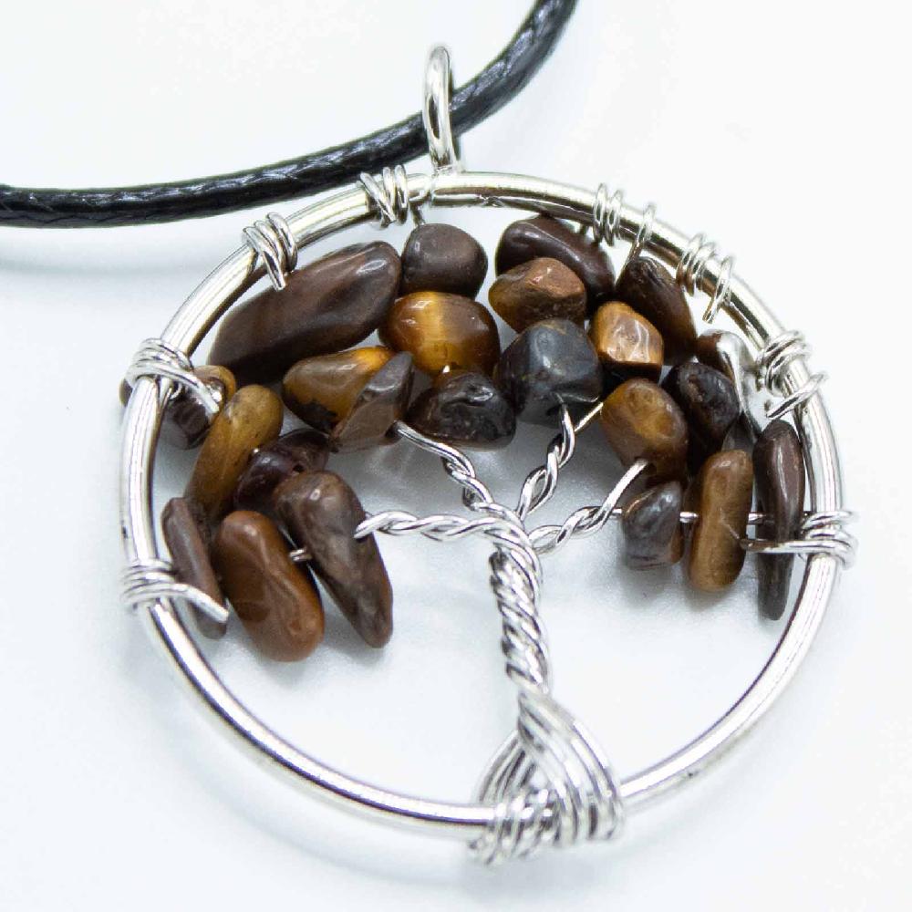 Tree Of Life Pendant - Tiger Eye