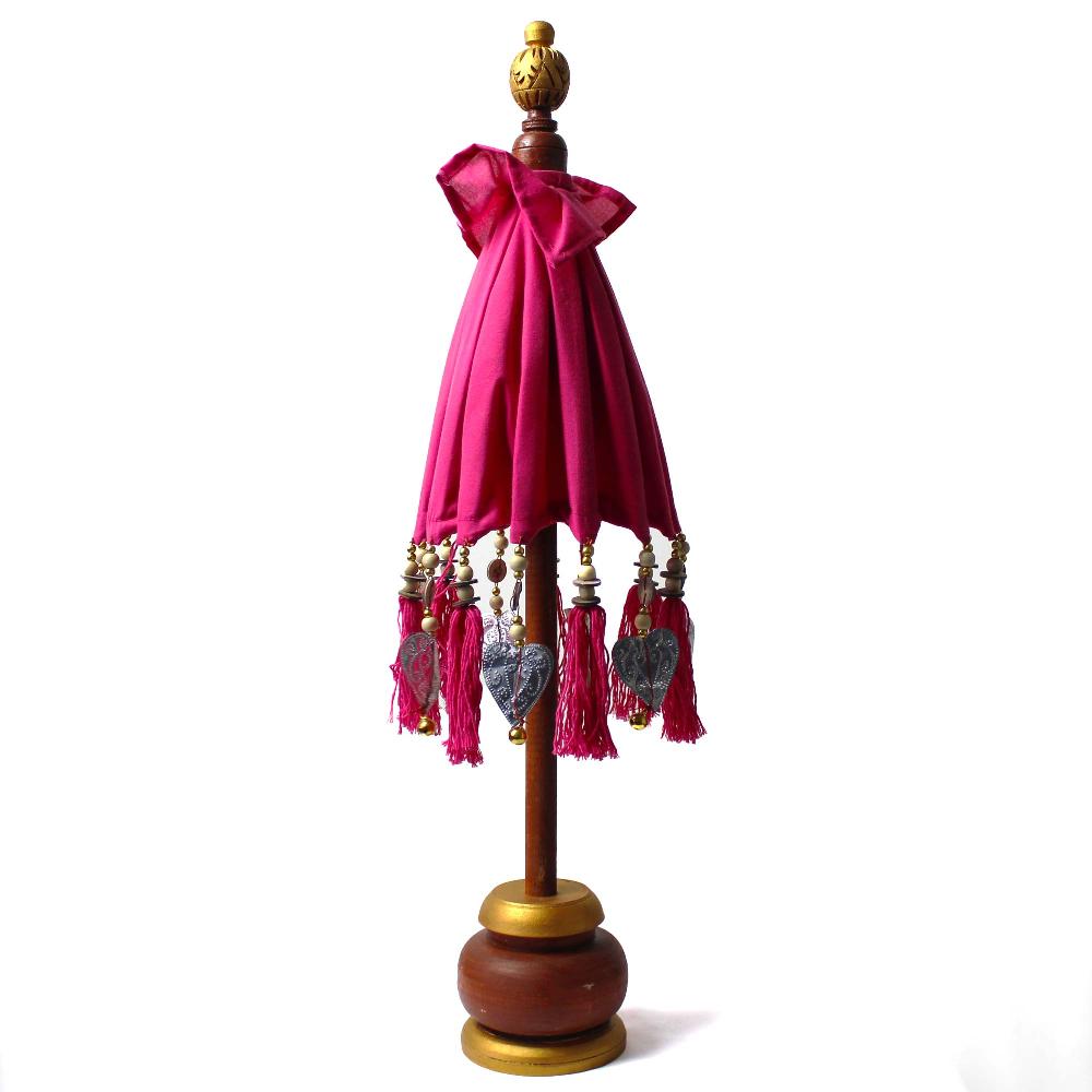 Bali Home Decor Parasol - Cotton - Pink - 40cm