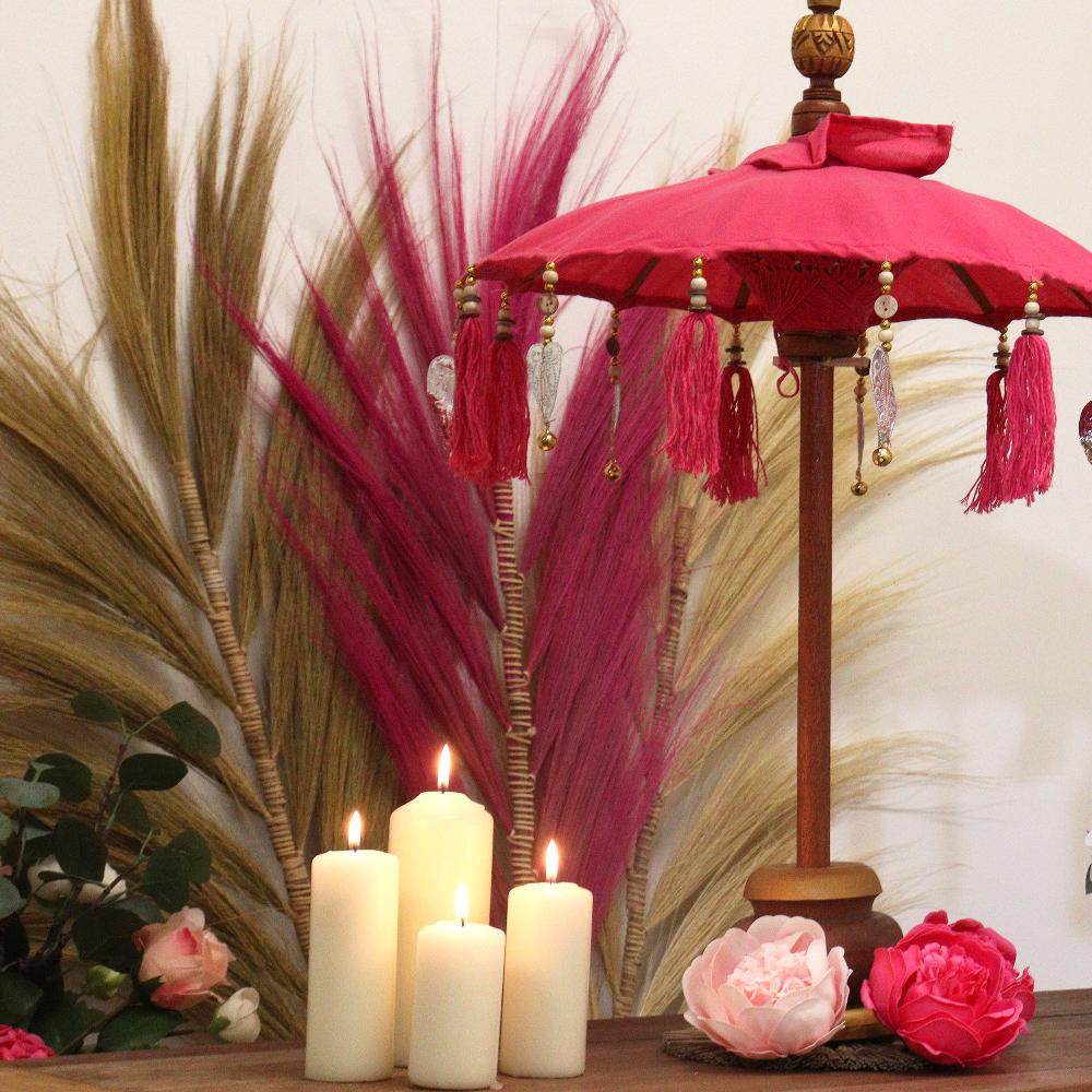 Bali Home Decor Parasol - Cotton - Pink - 40cm