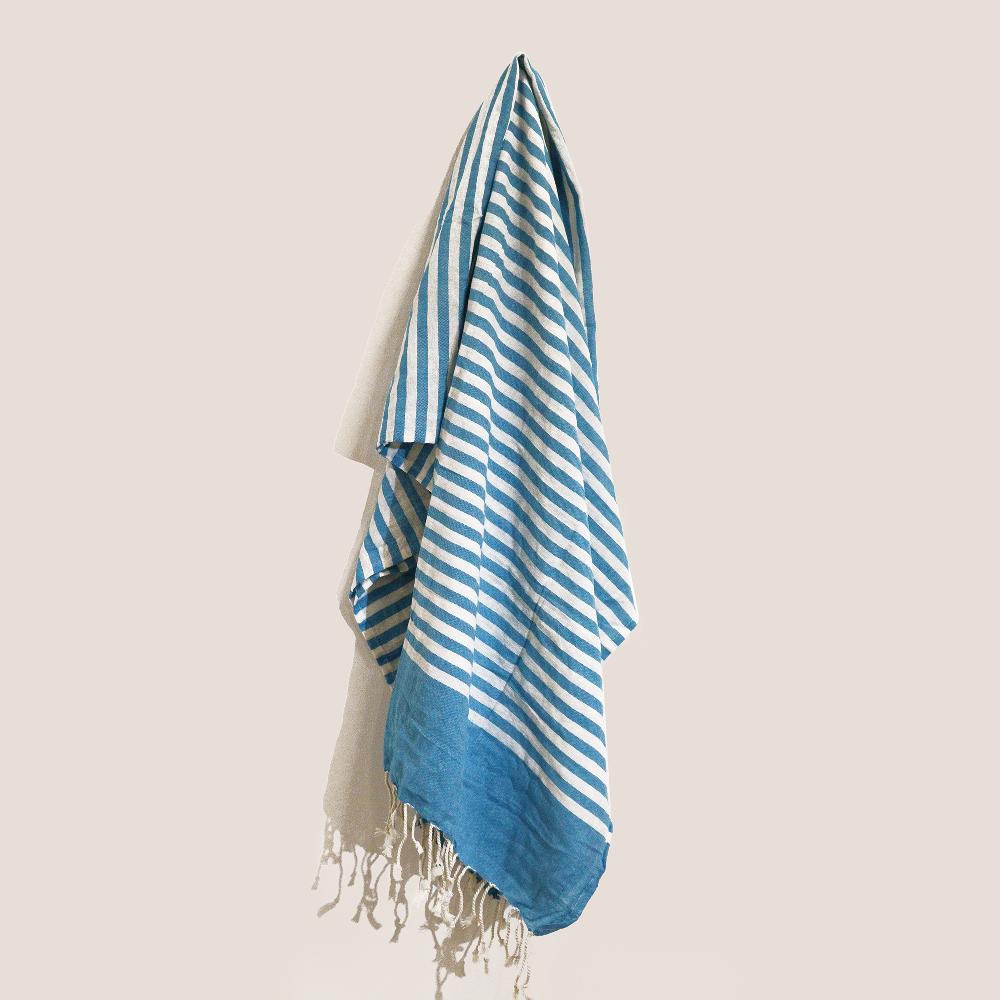 Cotton Pareo Throw - 100x180 cm - Sky Blue