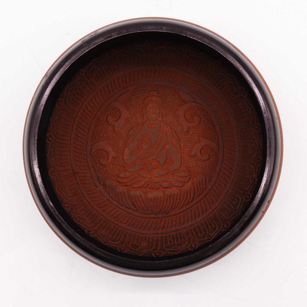 Earth Power Singing Bowl - Clay Om Buddha - 16cm