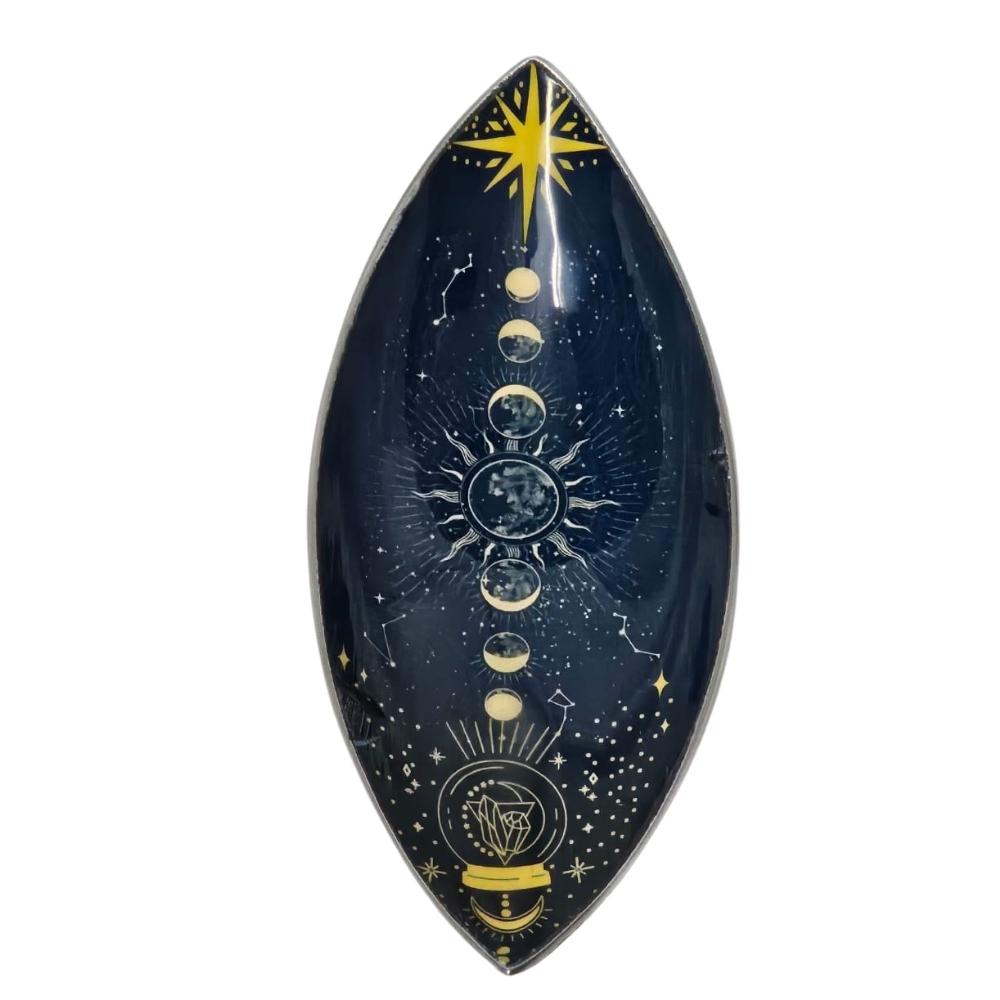 Enamel Incense Bowl - Aluminum - Zodiak Moon Phases