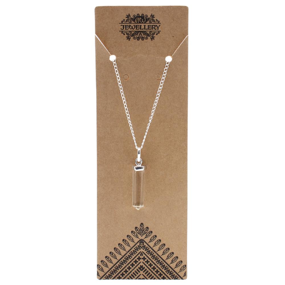 Gemstone Classic Point Pendant - Rock Quartz