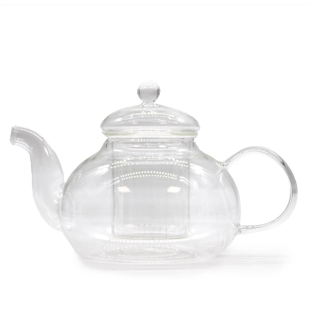 Glass Infuser Teapot - Round Pearl - 800ml - Gift Boxed