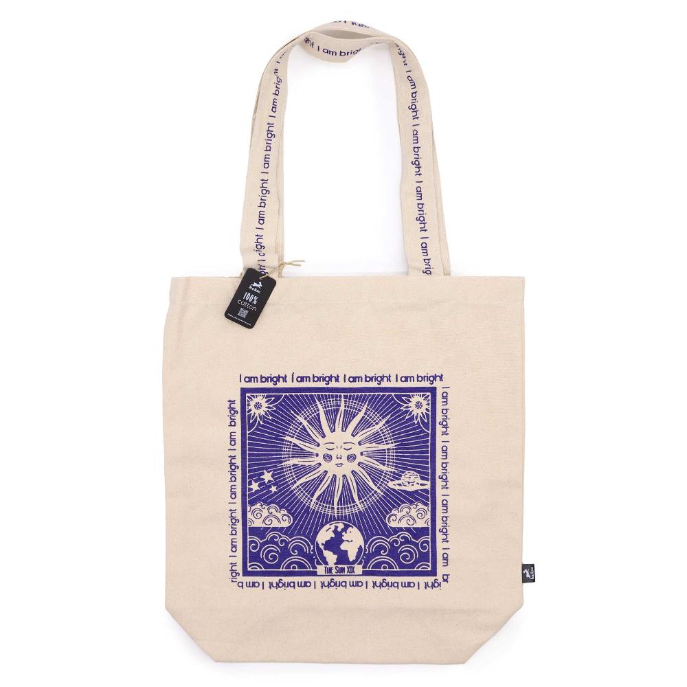 Hop Hare Tote Bag - I am Bright - Cotton Canvas