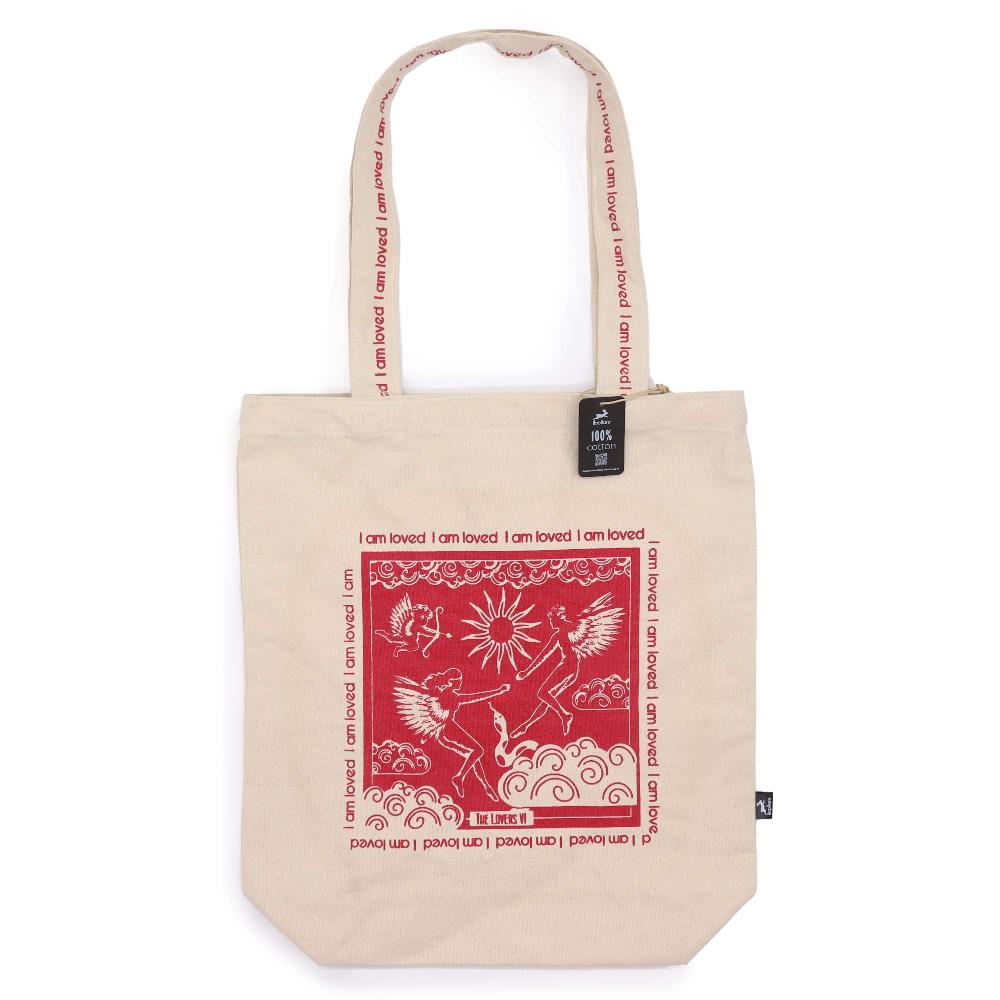 Hop Hare Tote Bag - I am Loved - Cotton Canvas