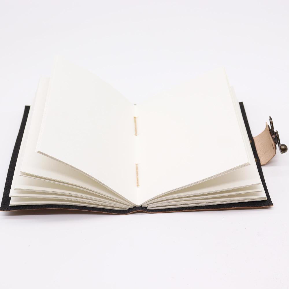 Leather Journel - Plain Paper - Life Is Better With Friends (7x5") - Light Tan