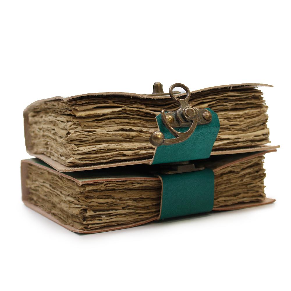 Leather "Never Hide Your Wings" Deckle-edge Notebook (7x5")