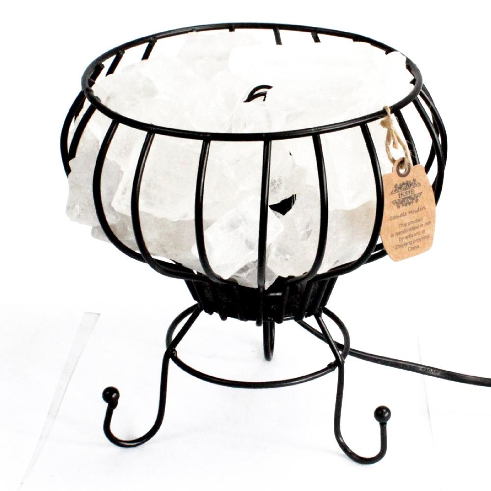 Low Salt Rock Brazier White Salt Chunks Cable & Bulb