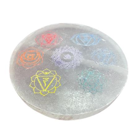 Medium Charging Plate 10cm - Chakra Design - Colour