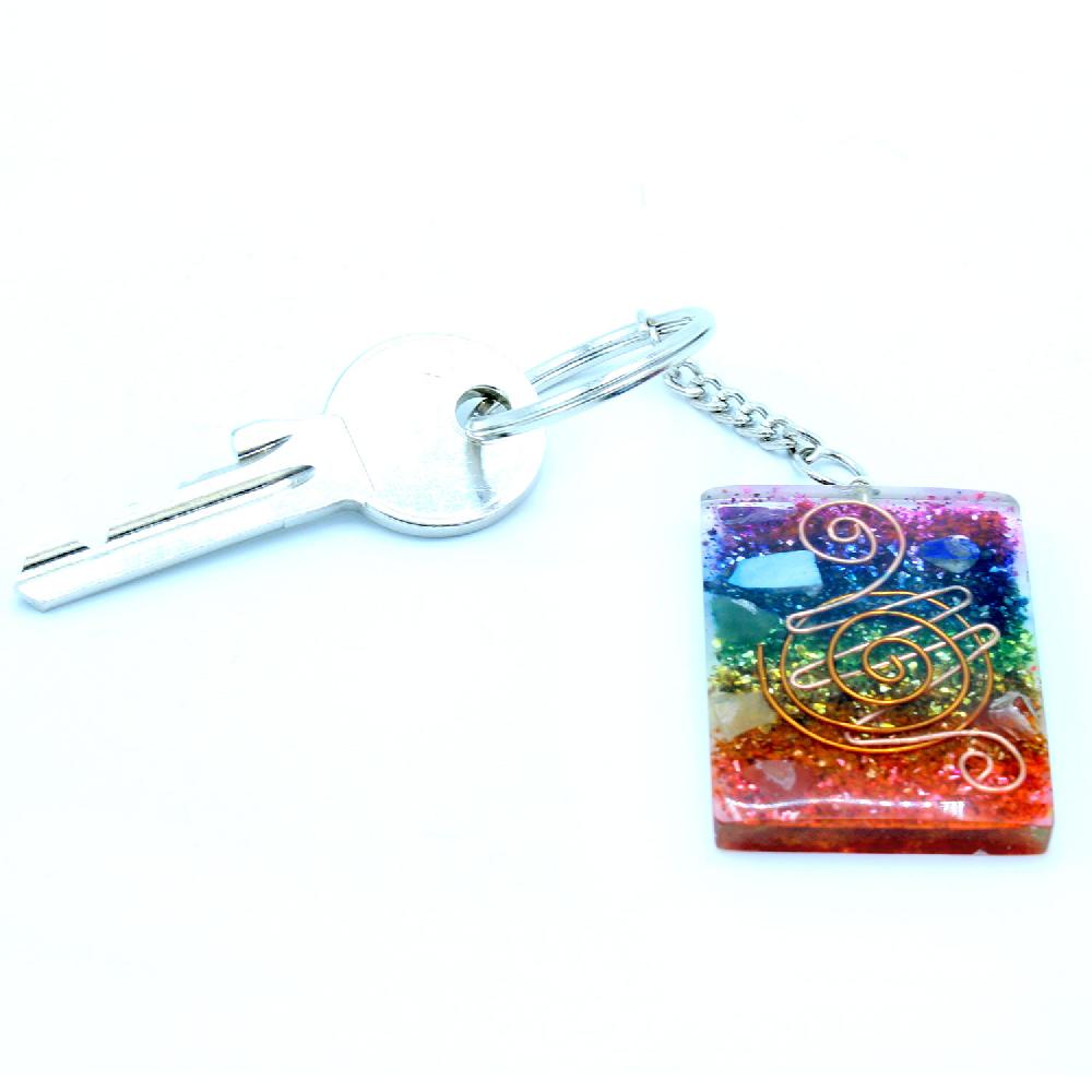 Orgonite Power Keyring - Home Protect Copper And Chakra