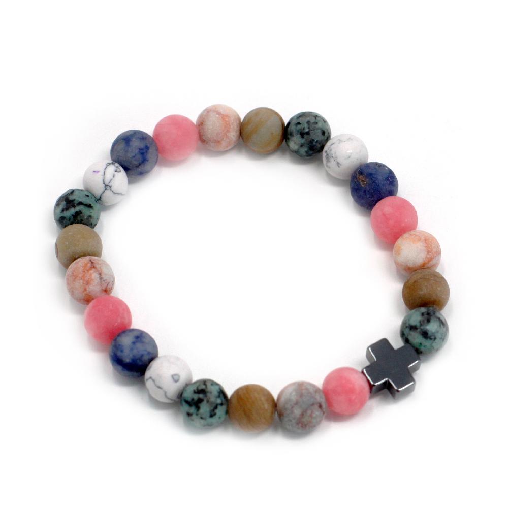 Set Of 2 Gemstones Friendship Bracelets - Harmony - Rainbow Gemstones
