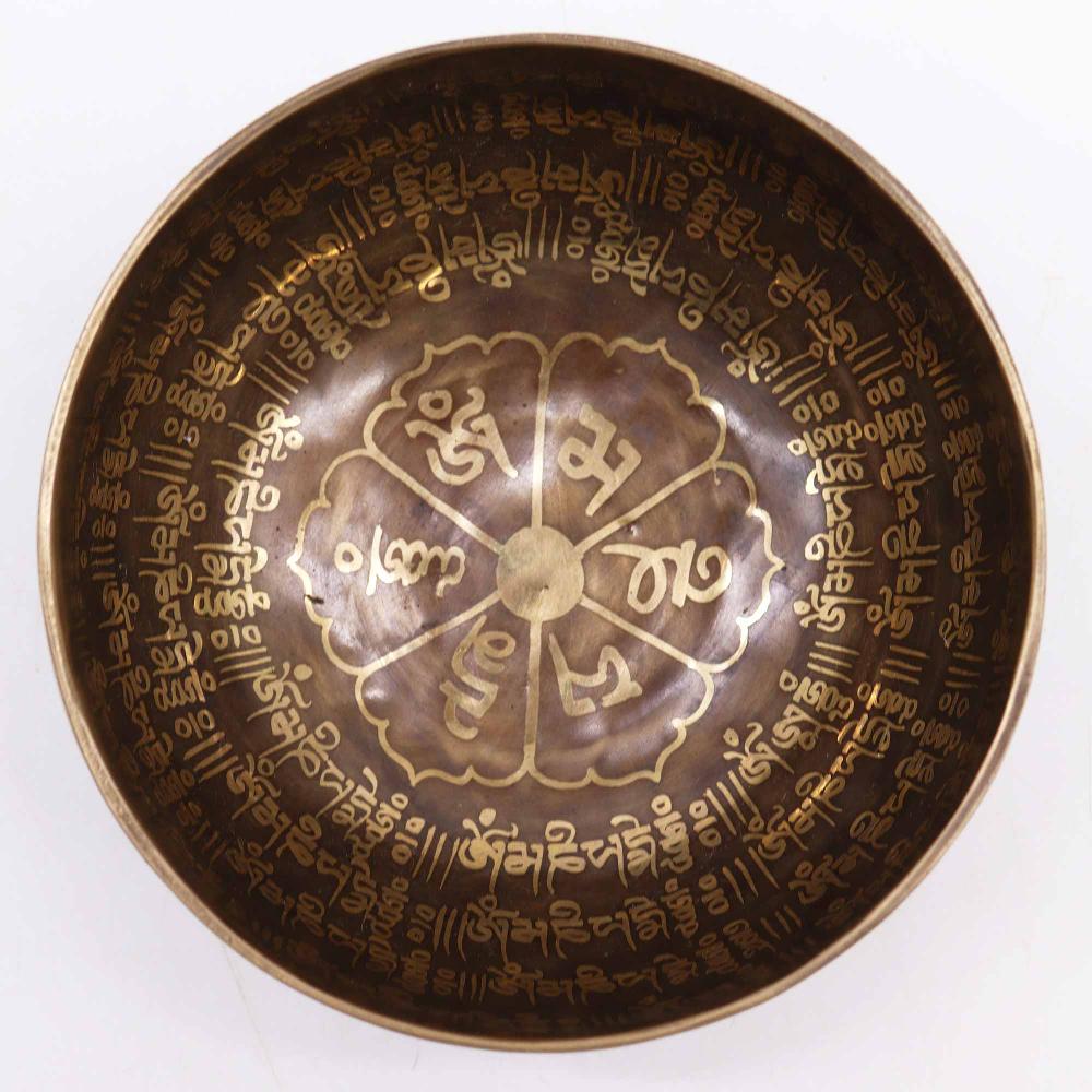 Tibetan Healing Engraved Bowl - 16cm - Mantra