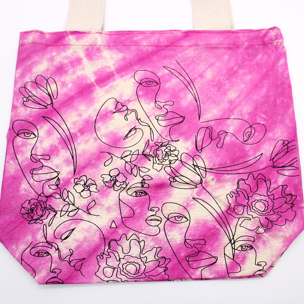 Tie-Dye Cotton Bag (6oz) - Pretty Face - Magento - Natural Handle