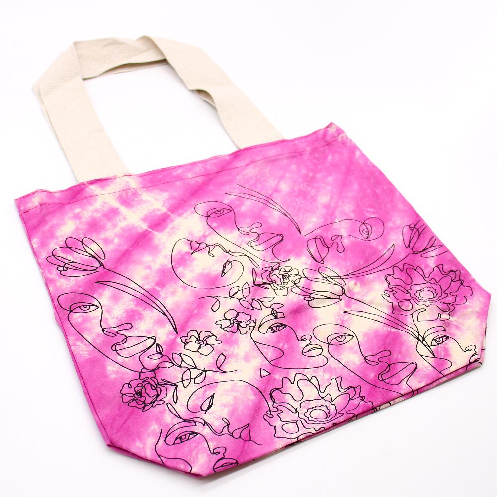 Tie-Dye Cotton Bag (6oz) - Pretty Face - Magento - Natural Handle