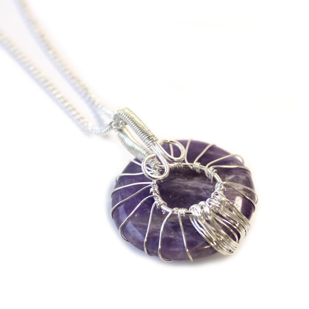 Tree Of Life Gemstone Necklace - Amethyst