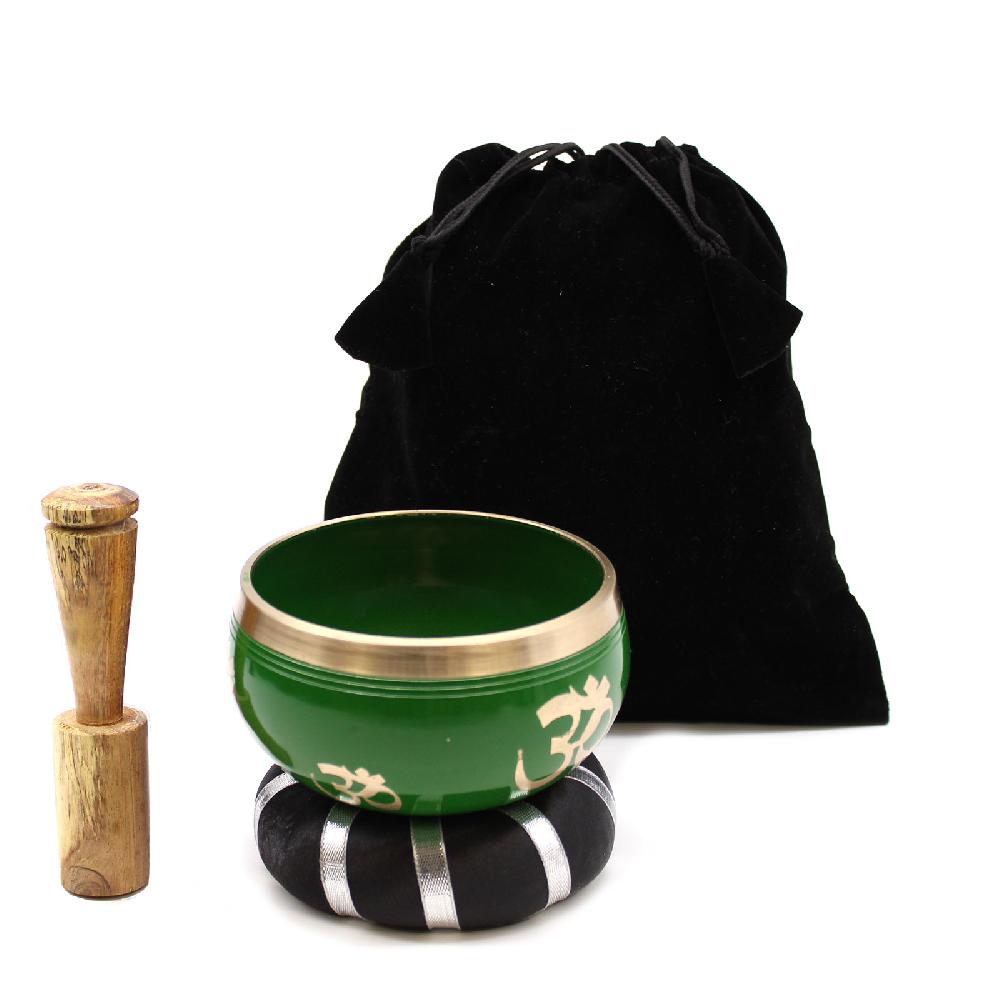 Tree Of Life Singing Bowl Set- Green 10.7cm