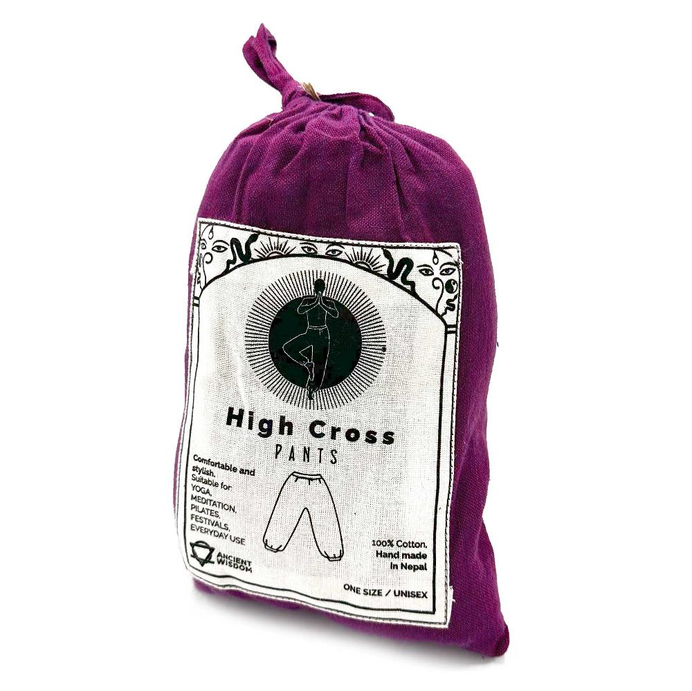 Yoga And Festival Pants - High Cross Himalayan Print On Purple